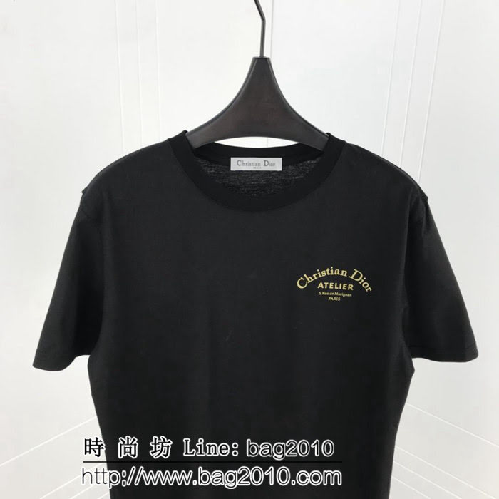 DIOR迪奧 2019SS新品 歐洲專櫃同款 最新印花 絲光棉白色短袖 情侶款 ydi1840